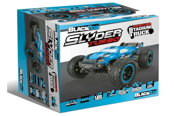 BlackZon Slyder Stadium Turbo 1:16 2.4GHz RTR 4WD LED Vandtæt Blå