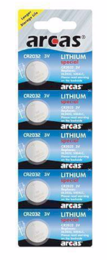 Arcas Lithium Knapcelle batteri CR2032 3V