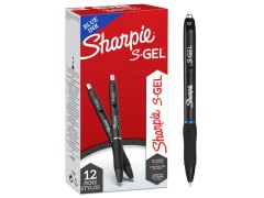Sharpie S-Gel, Gelpenne, Medium spids (0,7 mm), Blåt blæk