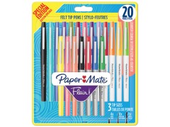 Paper Mate Flair Felt Tip Pens, , Assorted Special Edition Colours, 20 Pack