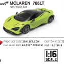 TEC-TOY McLaren 765LT 1:16 2,4GHz, metal grøn