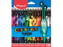 Maped ColorPeps, Sorte monster-farveblyanter, 24 stk.