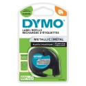 Dymo 91208 sort på sølv/metallic tape 12 mm