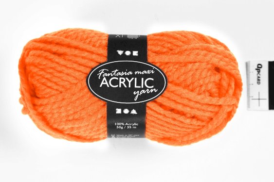 Fantasia Akrylgarn, L: 35 m, neon orange, Maxi, 50g