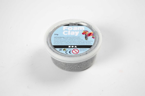 Foam Clay sølv, metallic, 35g