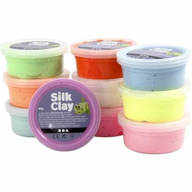 Silk Clay ass. farver Basic 2 10x40g