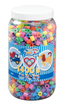 Hama Maxi, perler, 1.400 stk., mix 50, pastelfarver