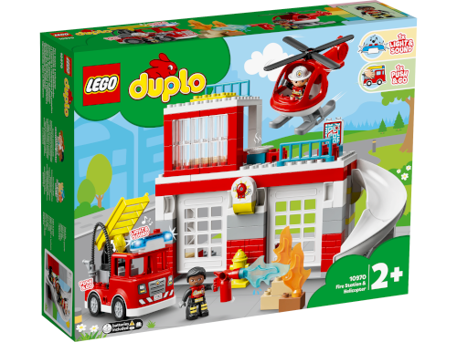 LEGO Duplo Brandstation og helikopter