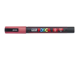 Uni Posca PC-3ML (40) red glitter