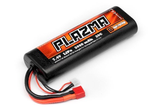 hpi Plazma 7.4V 3000Mah 20C Lipo Rnd Case S.Pack 22.2W
