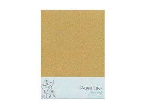 Paper Line, glitterpapir, A4, 10 ark, guld