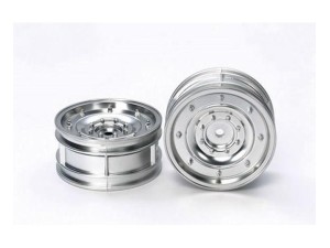 Tamiya Matte Plated Dish Wheels - Silver 26mm Width/Offset 2 STK