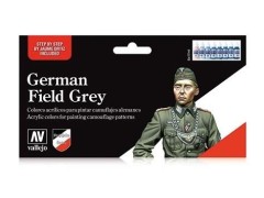 Vallejo Model Color set: German field Grey uniform - 8 Color set 17 ml.