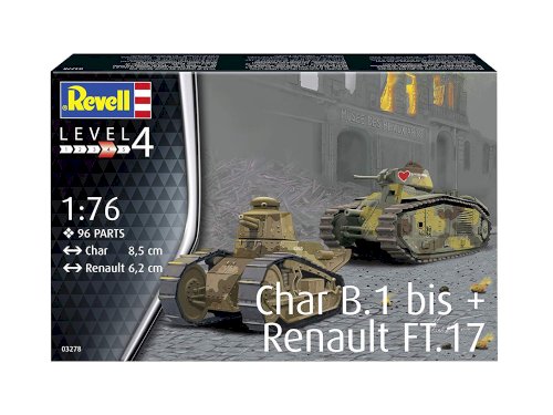 Revell, Char B.1 bis + Renault FT. 17, 1:76