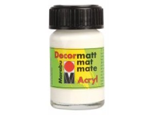 Marabu Decormatt, 070 Hvid, 15 ml