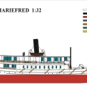 NCB, S/S Mariefred, svensk turbåd, træ, 1:32