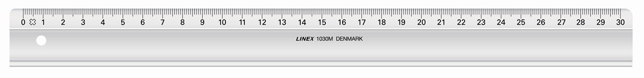 Linex, skolelineal, 30 cm
