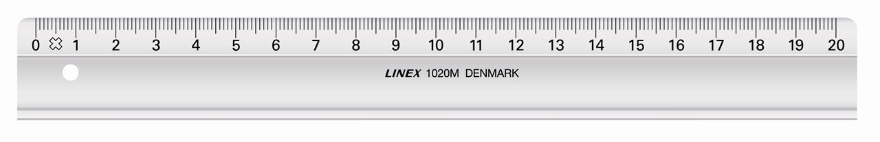Linex, skolelineal, 20 cm