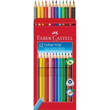 Faber-Castell Colour Grip, farveblyanter, akvarel, 12 stk.