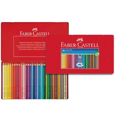 Faber-Castell Colour Grip, farveblyanter, akvarel, 36 stk. i boks