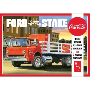 AMT, Ford C600 Stake Bed m/ 2 Coca Cola-automater, 1:25