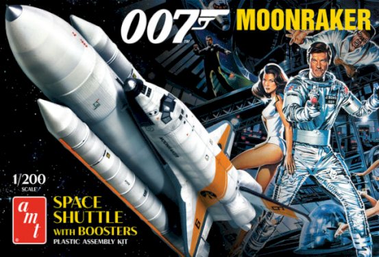 AMT, Moonraker Shuttle w/ Boosters - James Bond, 1:200