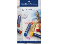 Faber-Castell, oliepastelkridt, studiekvalitet, 12 stk. i æske