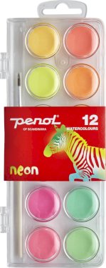 Penol, farvelade m/ 12 neonfarver