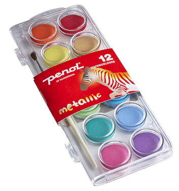 Penol, farvelade m/ 12 metallicfarver