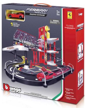 Bburago Ferrari Race & Play, etagebane inkl. bil, 1:43