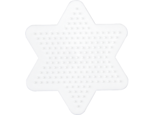 Hama Midi, stiftplade, lille stjerne, hvid