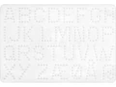 Hama Midi, stiftplade, bogstaver, hvid