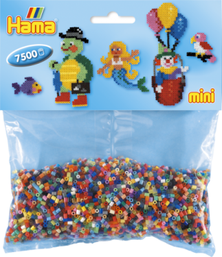 Hama Mini, perler, 7.500 stk., 49 farver