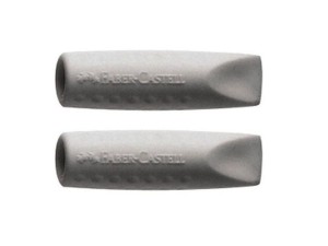 Faber-Castell Grip, topviskelæder, grå, 2 stk.