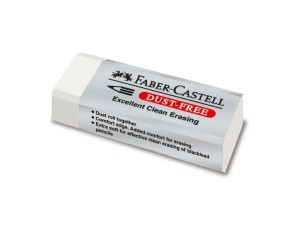 Faber-Castell, viskelæder, dust free, hvid