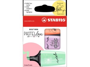 Stabilo, Boss Mini Pastellove, highlightere, 3 stk.
