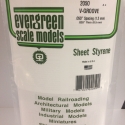 Evergreen Styrenplade, 0,50 mm m/ 1,3 mm V-riller, 15 x 30 cm