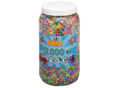 Hama Midi, perler, 13.000 stk., mix 50, pastelfarver