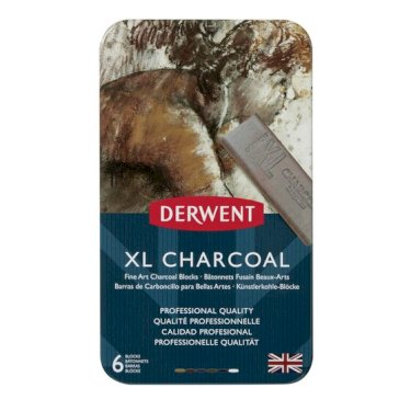 Derwent, XL Charcoal, kulblokke, 6 stk.