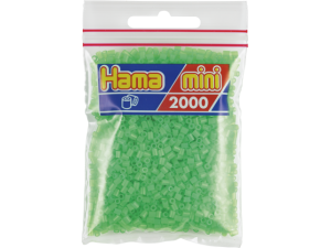 Hama Mini, perler, 2.000 stk., fluorescerende grøn (42)