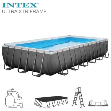 Intex Ultra XTR Frame Rectangular Pool 732 x 366 x132 cm m/tilbehør