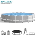 Intex, Prism Frame Rund Pool 610 x 132 cm m/tilbehør