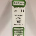 Evergreen Styrenliste, H-profil, 1,5 mm, 4 stk., opaque white