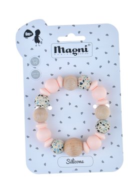 Magni, bidering m/ perler, mosaik-lyserød