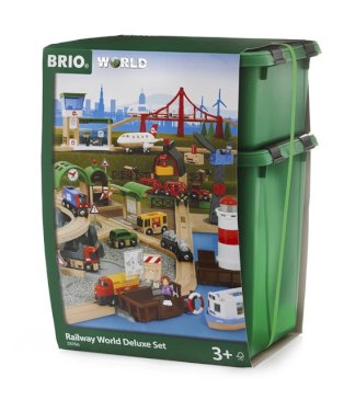Brio World, luksus tog- og vejbanesæt, 106 dele