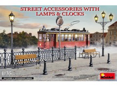 MiniArt, Street Accessories w/ Lamps & Clocks, 1:35