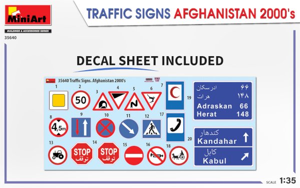 MiniArt, Trafik skilte Afghanistan 2000, 1:35