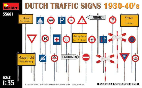 MiniArt, Dutch Traffic Signs, 1930-40's, 1:35