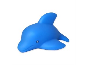 Magni, badedyr m/ lys, blå delfin