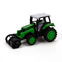 Magni, traktor m/ frontlæsser og træk tilbage, grøn